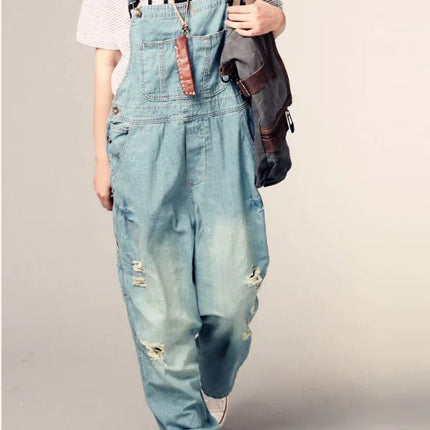 Denim Overalls and Wide-Leg Jeans