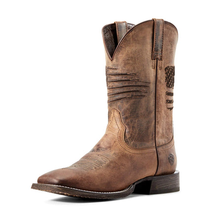ARIAT BMVY9 Mens Circuit Patriot Western Boot Weathered Tan 10 - Lamarshop1