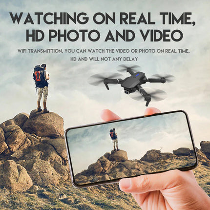 2023 New RC Drone With 4K HD Dual Camera WiFi FPV Foldable Quadcopter +4 Battery - Lamarshop1
