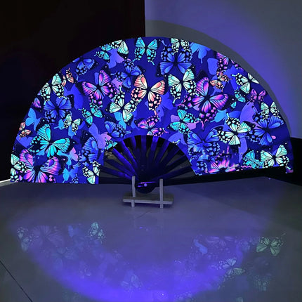 Fluorescent Bamboo Hand Fan - Lamarshop1