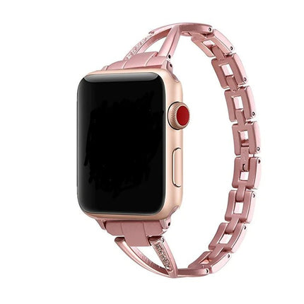 Apple Watch Band X-Type Stainless Steel with Diamonds