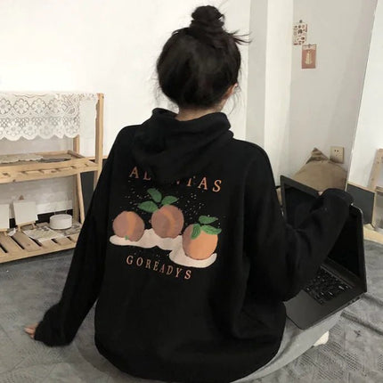 Women's Fleece Hooded Sweater with Loose Fit - Lamarshop1