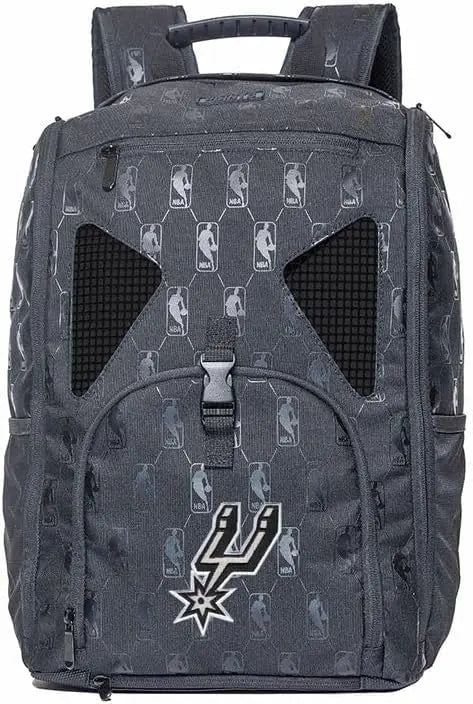 Point 3 San Antonio Spurs Road Trip Tech Backpack Basketball Backpack with Waterproof Laptop Sleeve | Every Compartment You Need for Ball Gear Shoes Books & Laptops | Black
