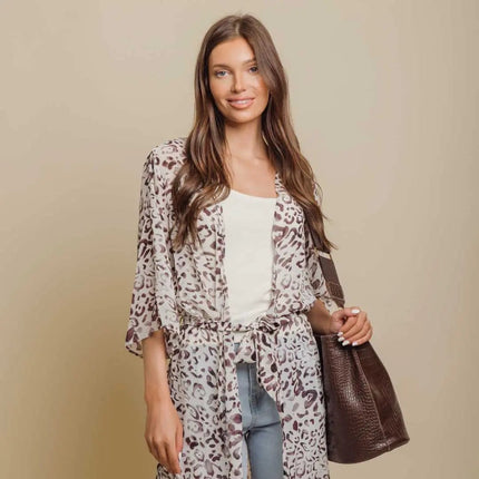Blake Shoulder Bag - Chocolate Croc - Lamarshop1